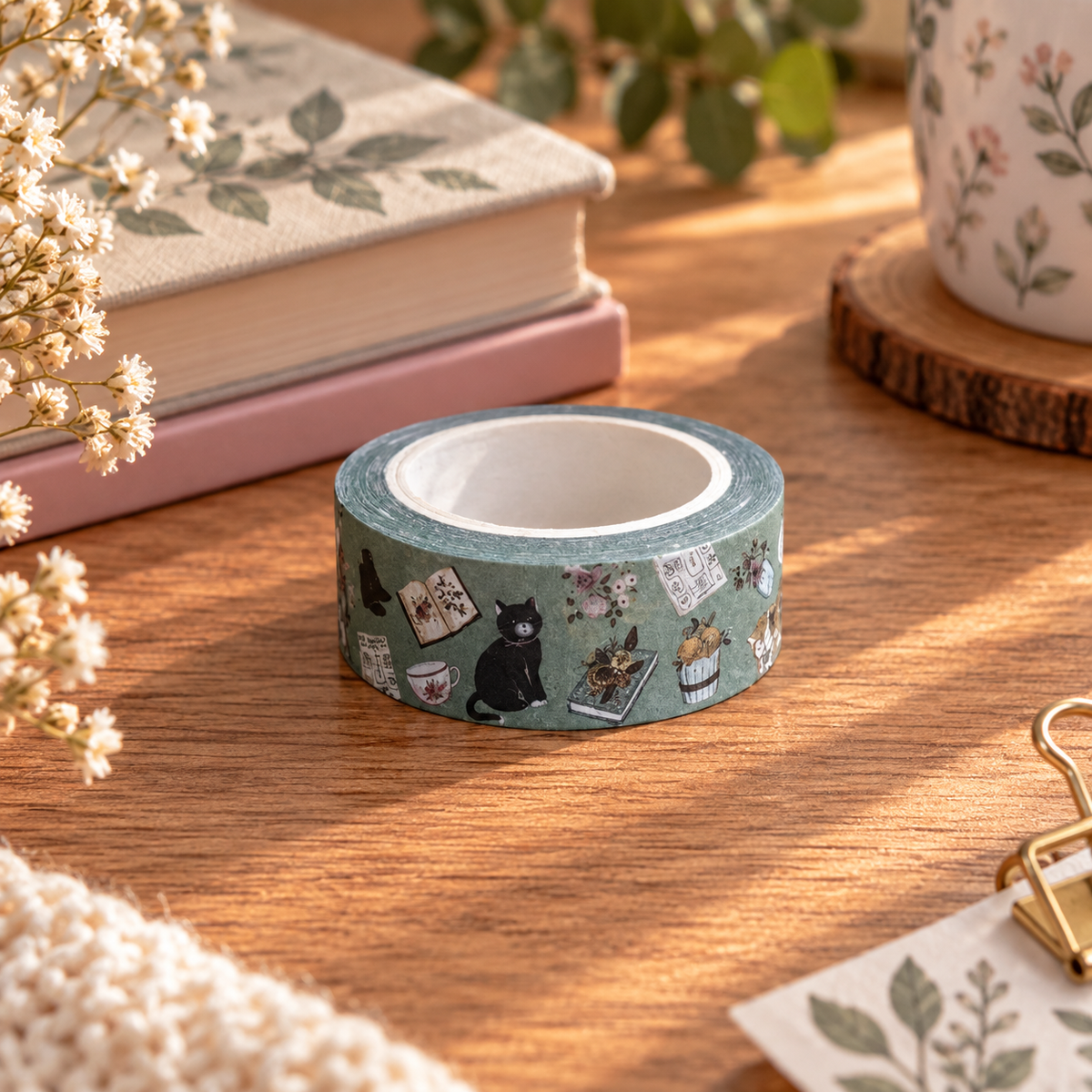 Washi Tape - Chat Vert 🐈⬛