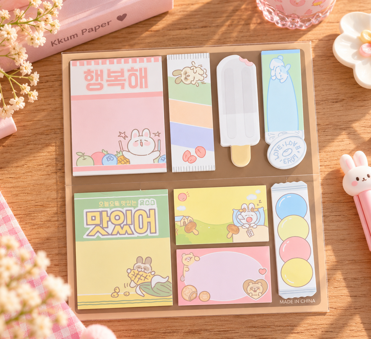 Mini mémos kawaii – Lapins & gourmandises