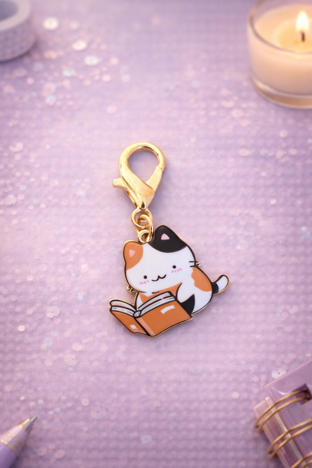 Porte-Clés - Chat lecture 🐾