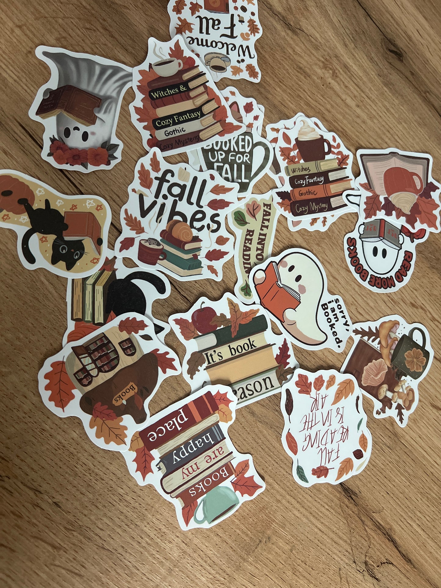 Stickers – Automne Livres (lot de 10) 🍁