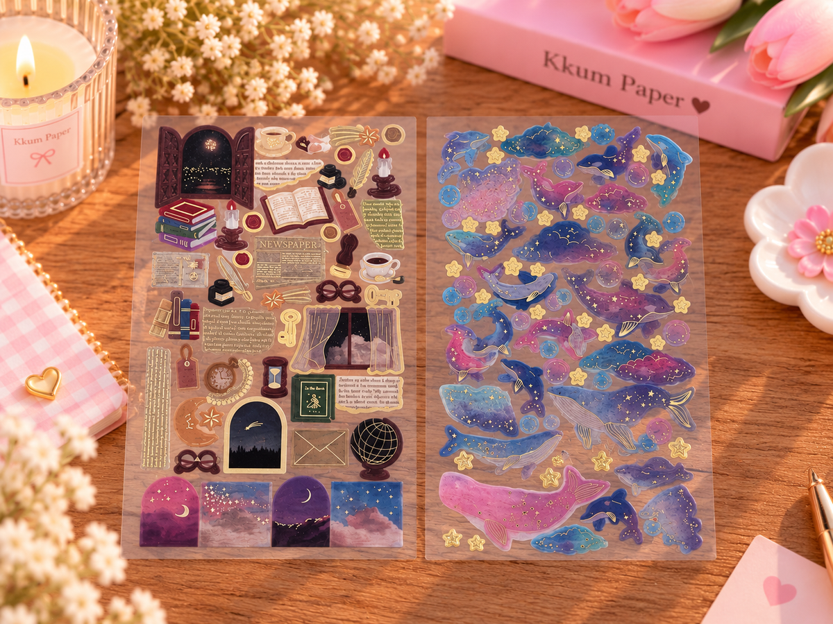 Stickers vintage dorés – Rêves & Océan