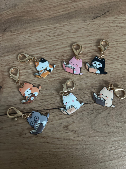 Porte-Clés - Chat lecture 🐾