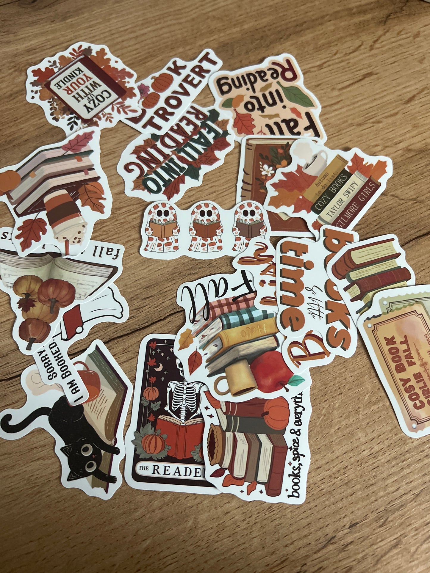 Stickers – Automne Livres (lot de 10) 🍁