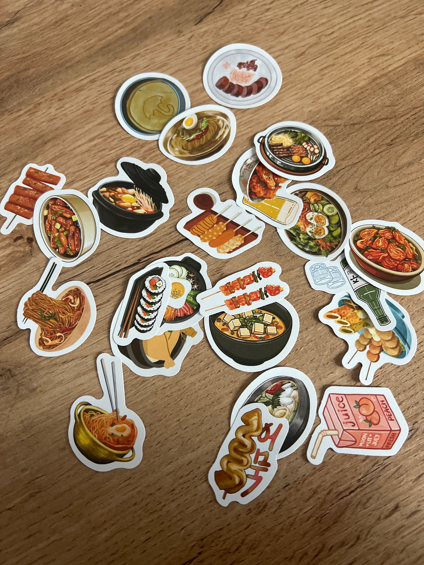 Stickers -  Cuisine Coréenne (lot de 10) 🍲