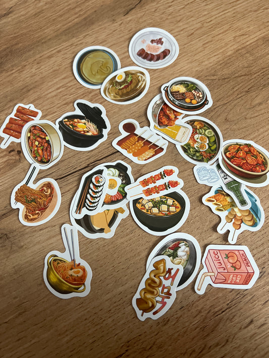 Stickers -  Cuisine Coréenne (lot de 10) 🍲