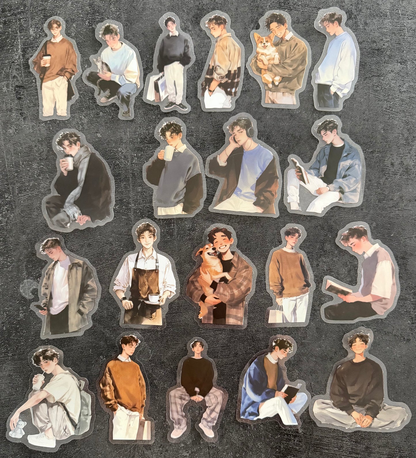 Stickers - Personnage Peint Main 👩🏼‍🤝‍👨🏻