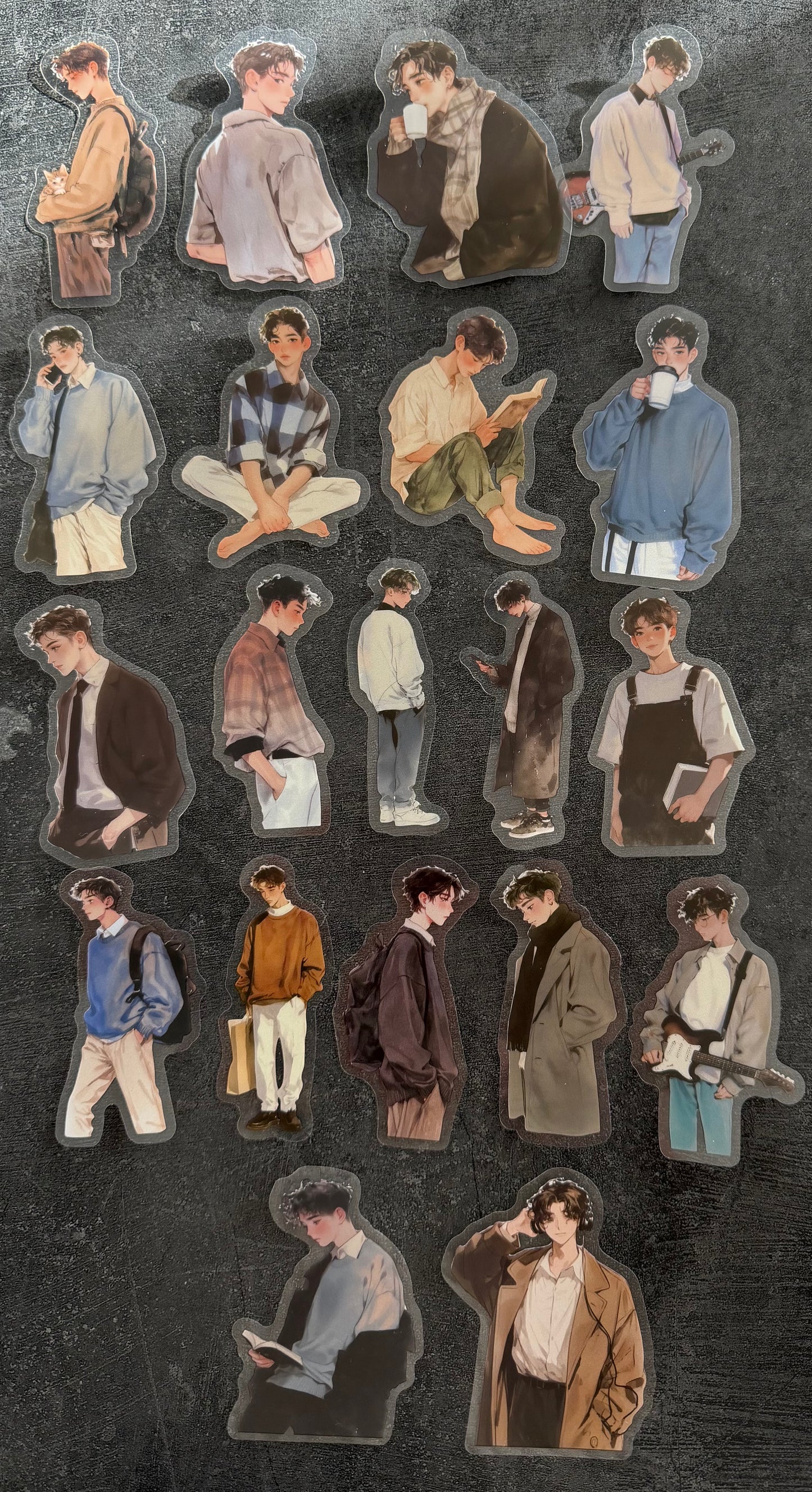 Stickers - Personnage Peint Main 👩🏼‍🤝‍👨🏻