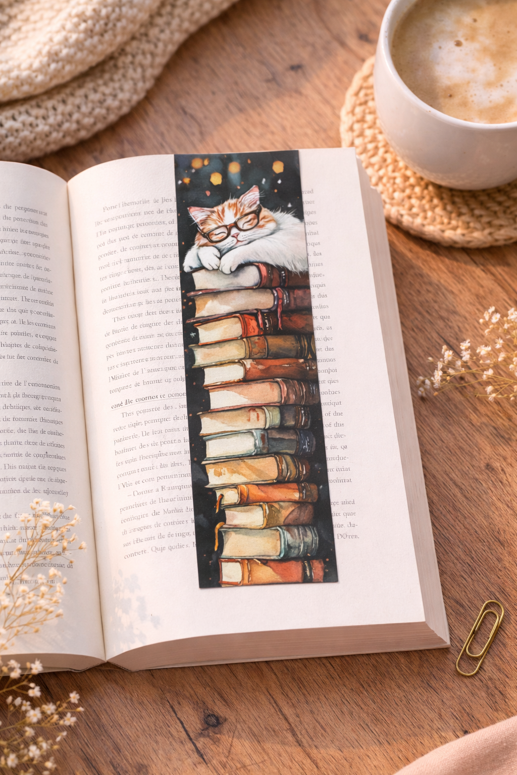 Marque-Page - Chat lecture 🐱