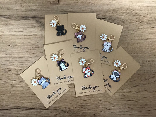 Porte-Clés - Chat Marguerite 🐱🌼