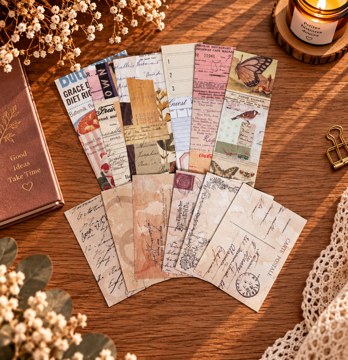 Papier scrapbooking – Esprit Vintage 🤎
