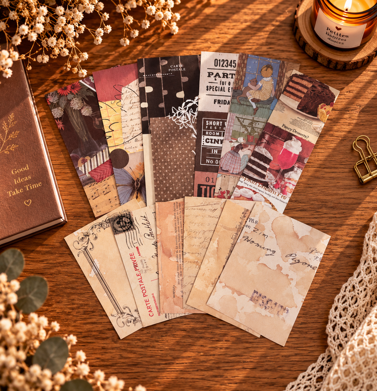 Papier scrapbooking – Esprit Vintage 🤎