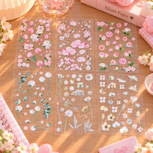 Stickers transparents – Fleurs Vintage