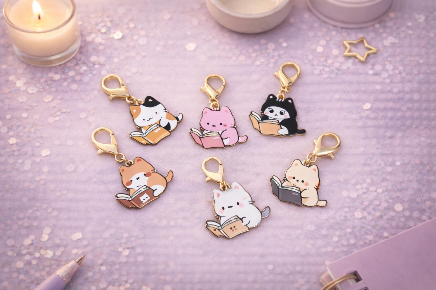 Porte-Clés - Chat lecture 🐾