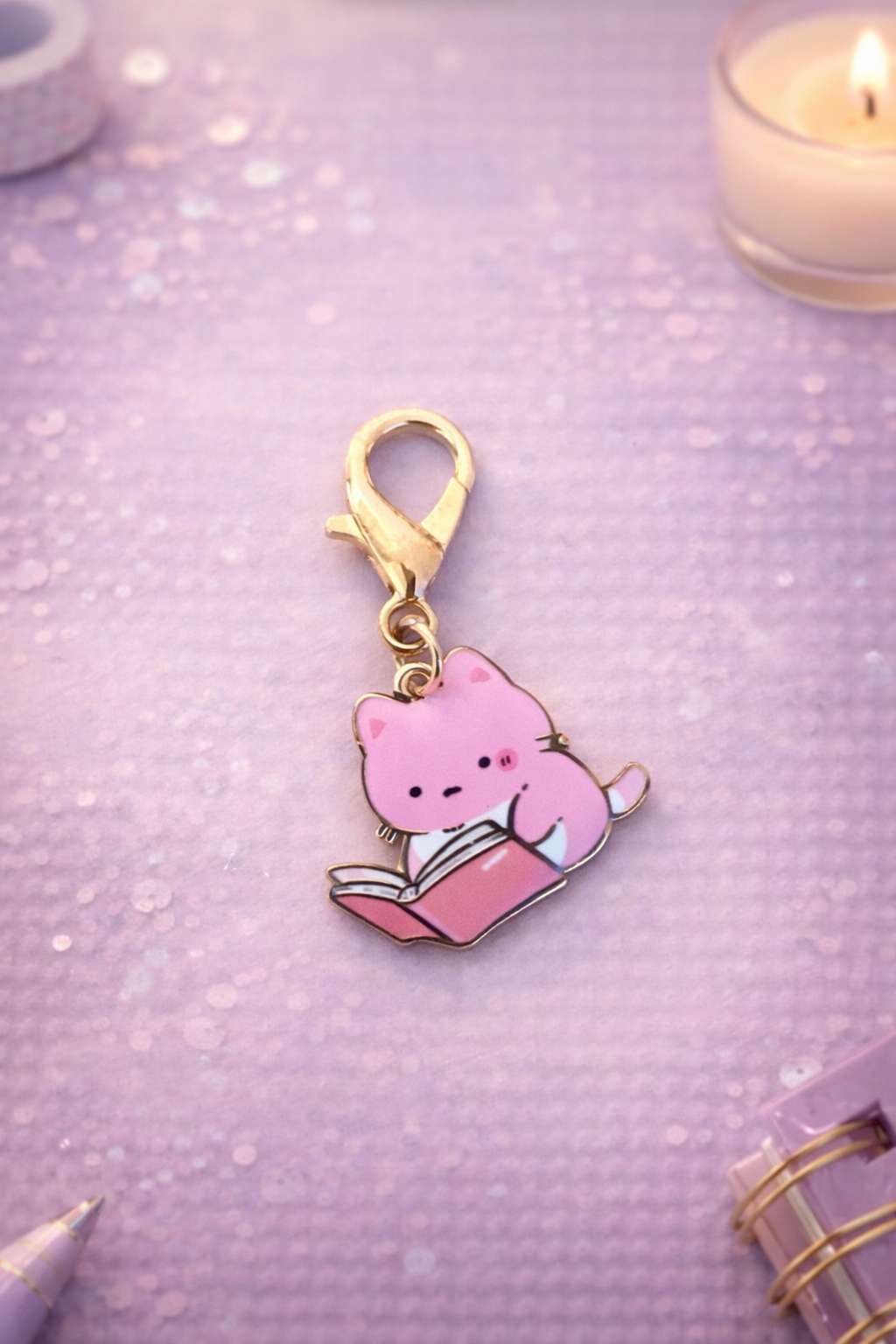 Porte-Clés - Chat lecture 🐾