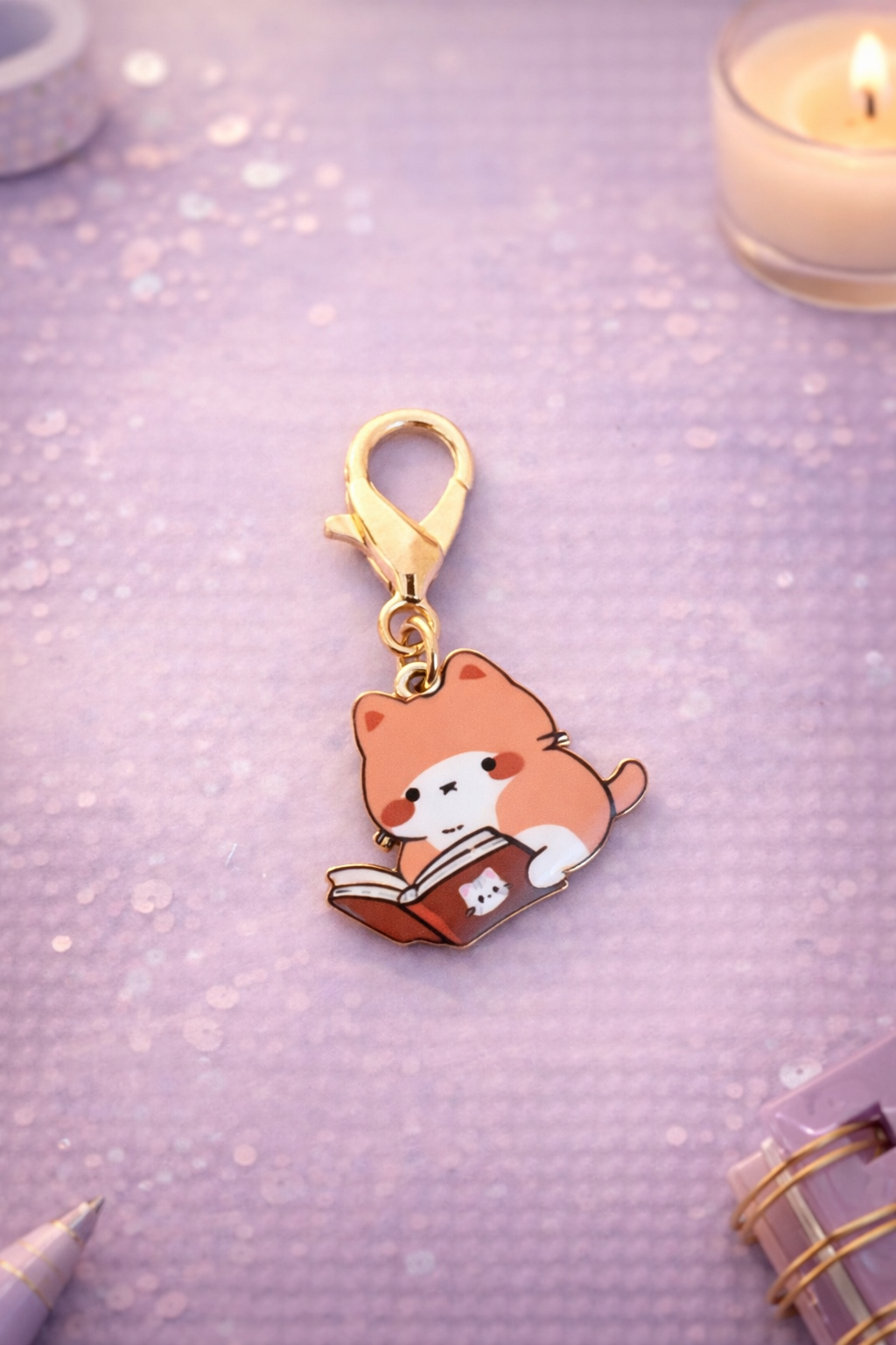 Porte-Clés - Chat lecture 🐾