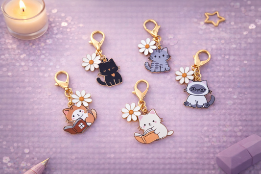 Porte-Clés - Chat Marguerite 🐱🌼